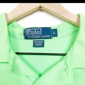 Lime green polo shirt